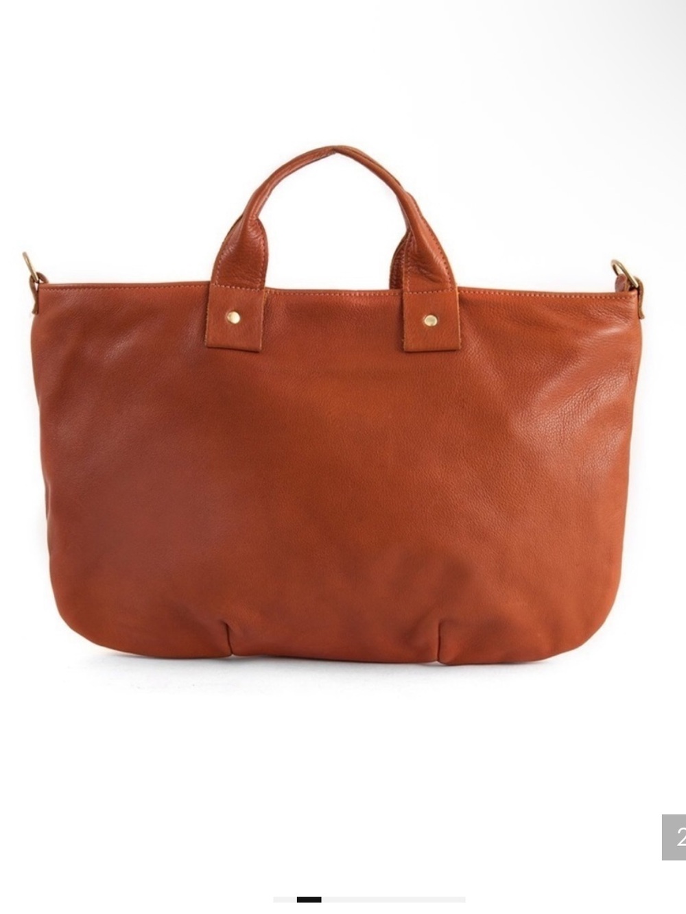 Clare V Tan Leather-Trim Denim Tote